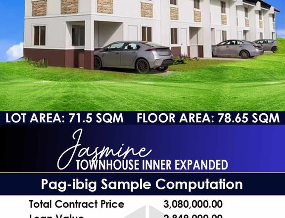 3BR Jasmine Townhouse Inner Expanded For Sale in General Trias Cavite
