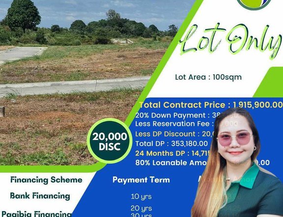 Brookstone Park; 100 sqm Residential Lot For Sale in Trece Martires