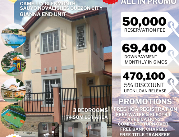 2-bedroom Single Attached House For Sale in Sauyo Quezon City / QC