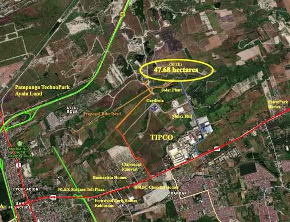 FOR SALE RAWLAND IN PAMPANGA IDEAL FOR INDUSTRIAL DEVELOPMENT ADJACENT TO TIPCO