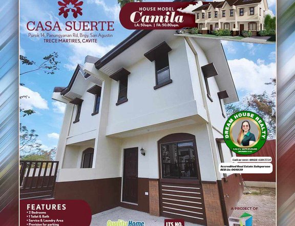 CASA SUERTE; 2-bedroom Townhouse For Sale in Trece Martires