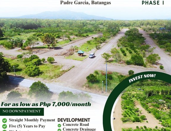 No Downpayment Residential Lot in Padre Garcia Batangas