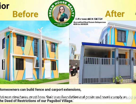 PAGSIBOL VILLAGE; NO DOWNPAYMENT Duplex House for sale in Naic