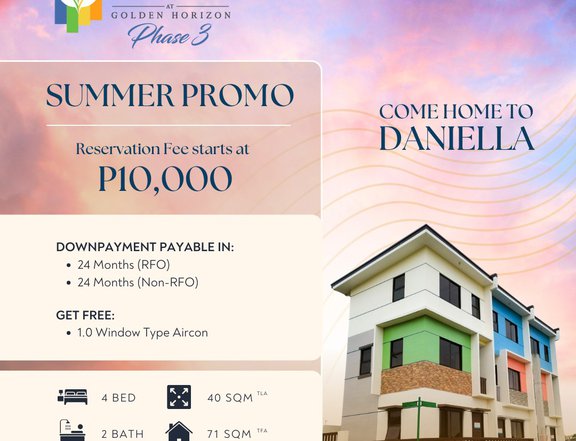 3-Storey Townhouse, 10K Reservation Fee only! @Trece Martires, Cavite