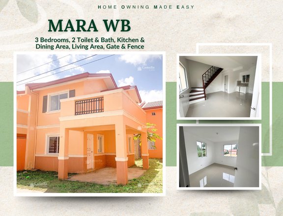 MARGA MODEL 3BR HOUSE AND LOT FOR SALE IN CAMELLA LIPA