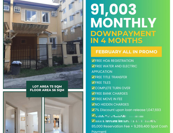 Ready For Occupancy 3-bedroom Townhouse For Sale in Taguig