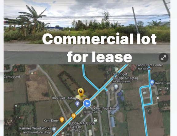 Commercial lot for LEASE Alitagtag Batangas along the main highway