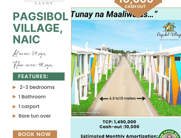 PAGSIBOL VILLAGE; Zero Equity 2 storey Duplex House for sale in Naic