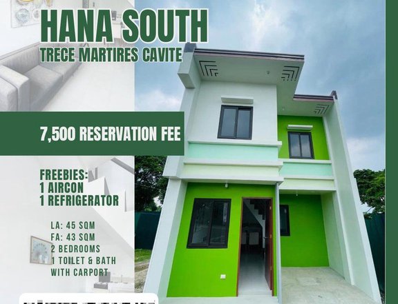 Hana South: 2-bedroom Townhouse For Sale in Trece Martires!