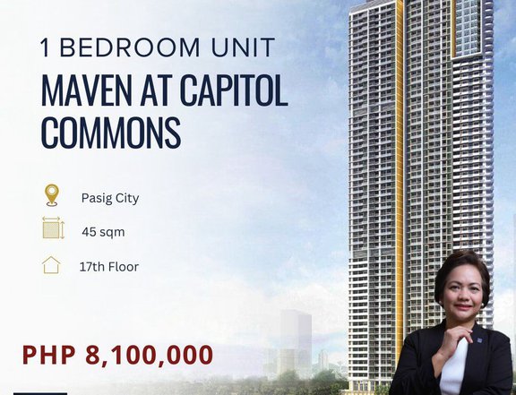 1 Bedroom Unit with in Prime Location For Sale in Maven at Capitol Commons, Pasig City!