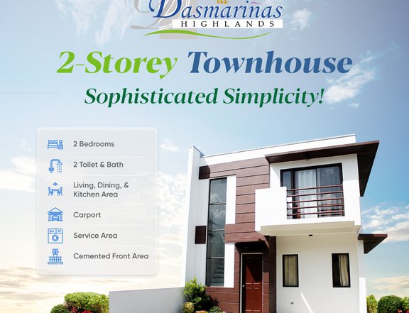 The Villas at Dasmarinas by Solar Resources offers a 2-bedroom Townhouse For Sale in Dasmarinas