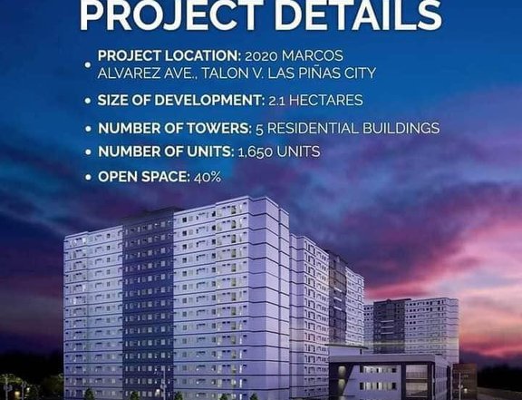 Pre Selling Condo in Las pinas City as low as 8k+ Monthly