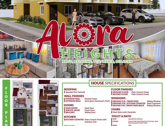 3-bedroom Affordable Townhouse For Sale in Brgy. Balasing Santa Maria Bulacan