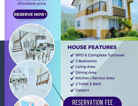 Masaito Homes Trece; fully furnished with 3-bedroom Single Attached House in Trece Martires Cavite