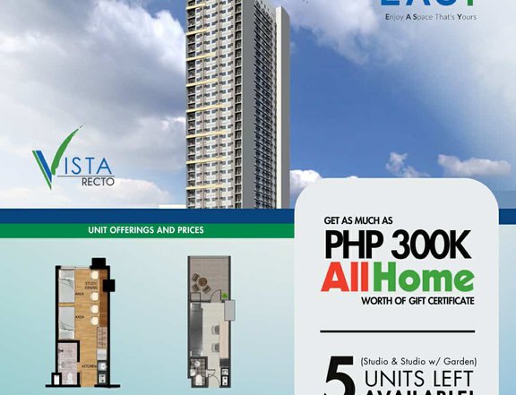 Studio type condominium near FEU with 23.37sqm floor area