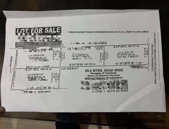 Pre-Owned Agri-Industrial Farm Lot for Sale in Brgy. Tagakpan, Tugbok District, Davao City