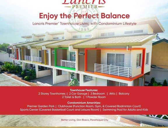 Lancris Premier by Duraville offers a Furnished 3-bedroom Townhouse For Sale in Paranaque