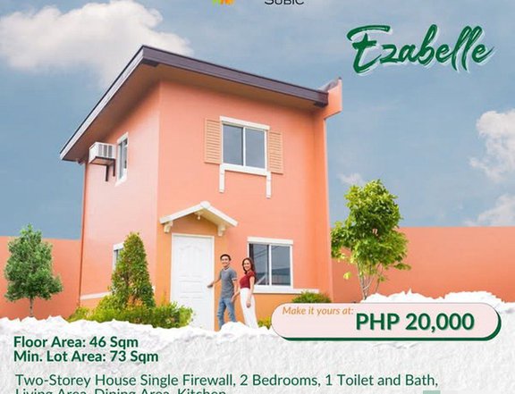 Ezabelle 2BR House and Lot for Sale in Camella Subic