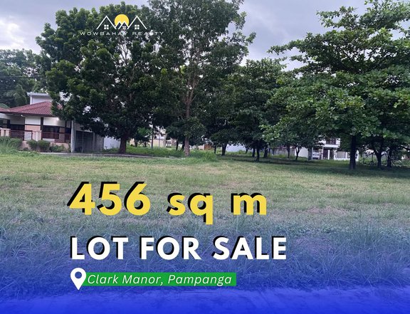 456 SQM LOT FOR SALE IN CLARK MANOR IN MABALACAT CITY, PAMPANGA