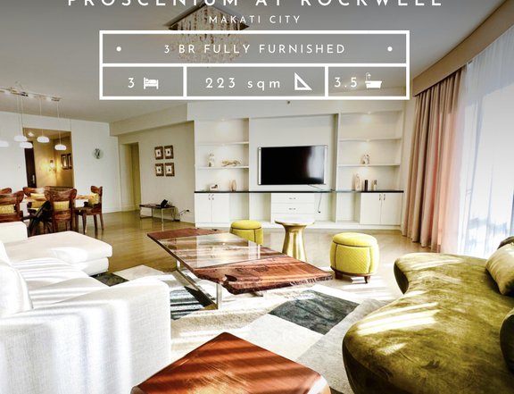 PROSCENIUM AT ROCKWELL 3 BEDROOMS FOR RENT