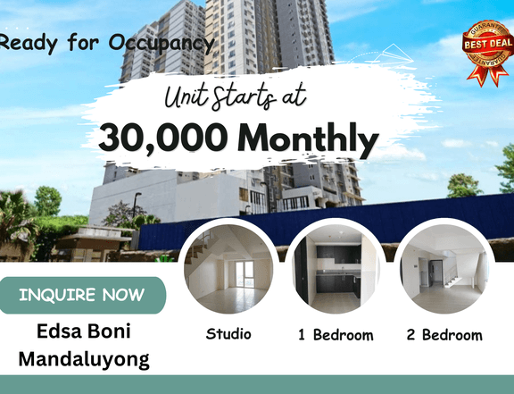 1BR 2BR Condo Rent to own Boni Mandaluyong 5% DP  Pioneer Woodlands