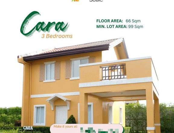 CARA 3BR House and Lot for Sale in Camella Subic Alta