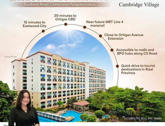 FOR SALE Below Market Ready For Occupancy 2bedroom Condo For Sale in Cainta Rizal- Cambridge Village