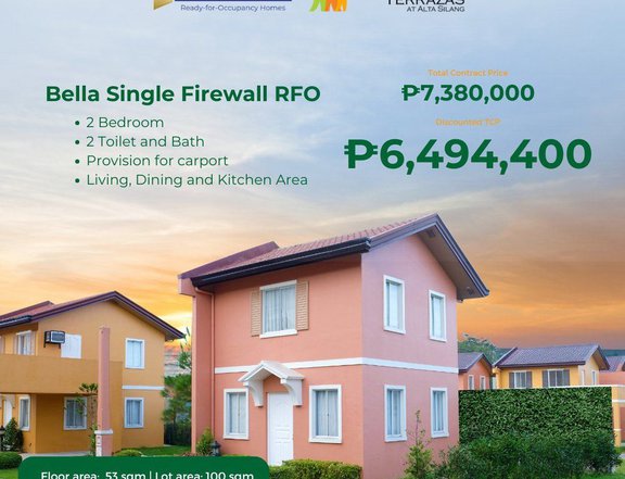 2BR RFO HOUSE AND LOT FOR SALE IN SILANG CAVITE