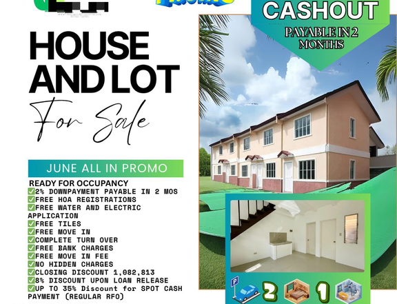 Ready For Occupancy 2-bedroom End Unit Townhouse For Sale in San Jose Del Monte Bulacan