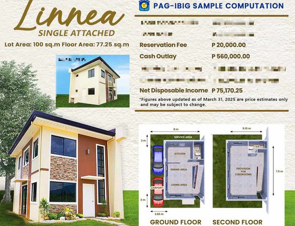 Discounted 3-bedroom Single Attached House For Sale thru Pag-IBIG in General Trias Cavite