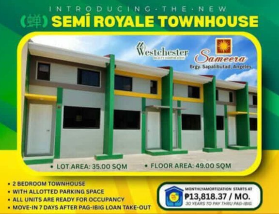 2-bedroom Townhouse For Sale in Clark Angeles Pampanga