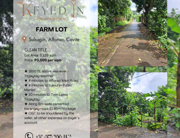 LOWEST PRICE!!! COOL FOGGY WEATHER near Tagaytay for only P3,500/sqm!