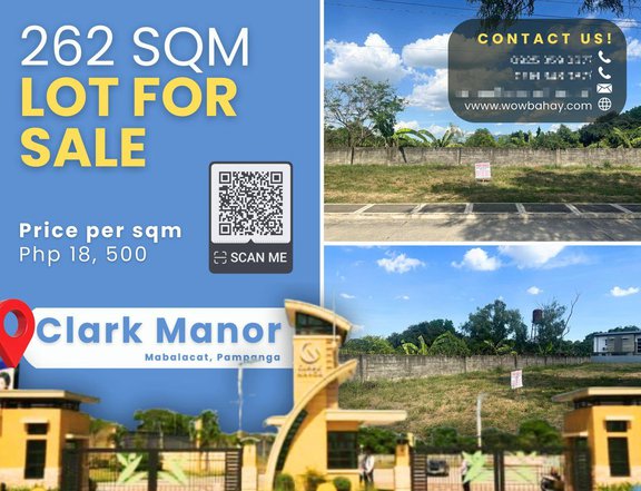 262 sqm Residential Lot For Sale in Clark Manor, Pampanga
