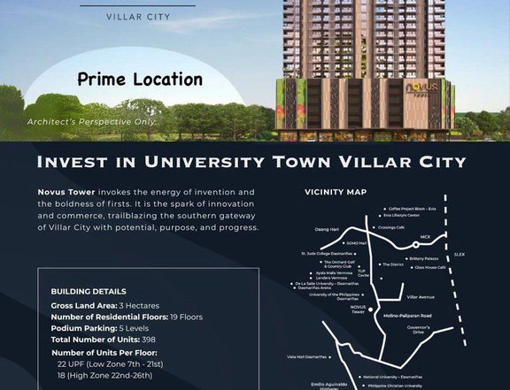 Novus Tower: A Premier Condominium in the University Town of Villar City, Dasmarinas