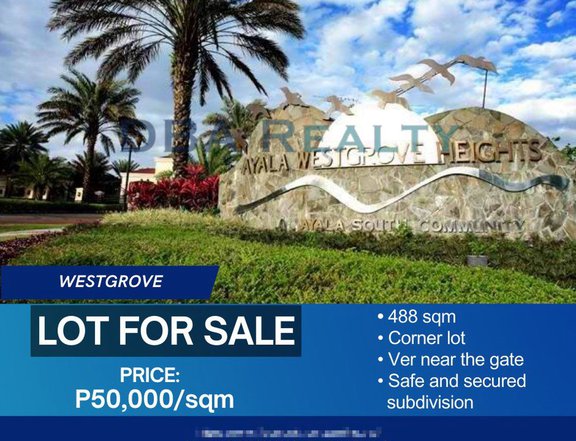 488 sqm Residential Lot For Sale in Ayala Westgrove Silang, Cavite