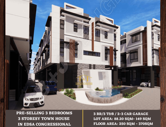 3 BEDROOMS TOWNHOUSE FOR SALE IN EDSA CONGRESSIONAL QUEZON CITY