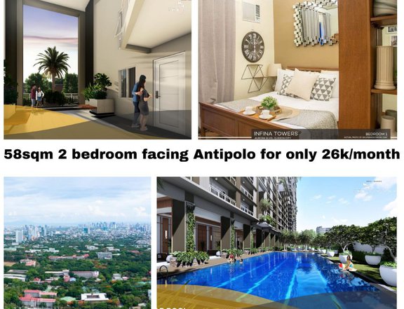 58.50sqm 2BR (antipolo mountains view @26k/MO(unit 4506) by DMCI HOMES