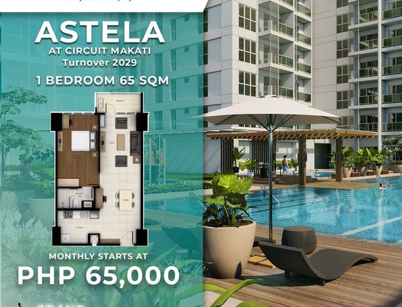 65.00 sqm 1-bedroom Condo For Sale in Astela Towers | Circuit Makati