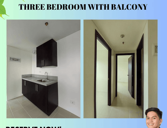 3BR with 3 Toilet & Bath and Balcony 58sqm in Pasig City