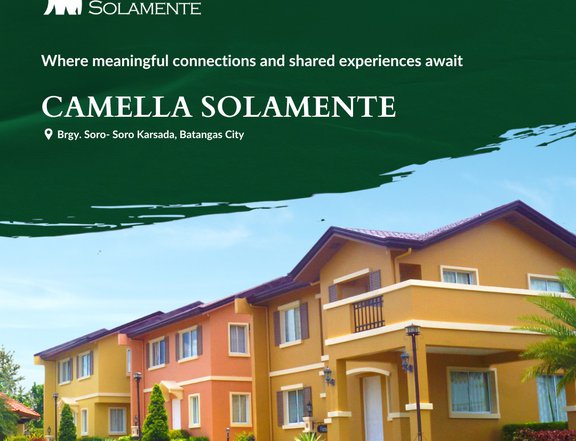 Camella Solamente 2-bedroom Single Attached House For Sale in Batangas City Batangas