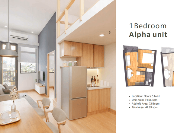 Furnished 34.06 sqm 1-bedroom Apartment at My Enso Loft by PH1 World Developer in Quezon City