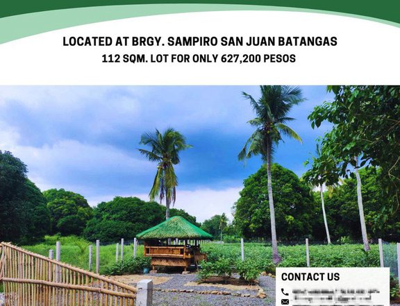 LOT FOR SALE: 112 Sqm Residential Farm For Sale in Sampiro San Juan Batangas