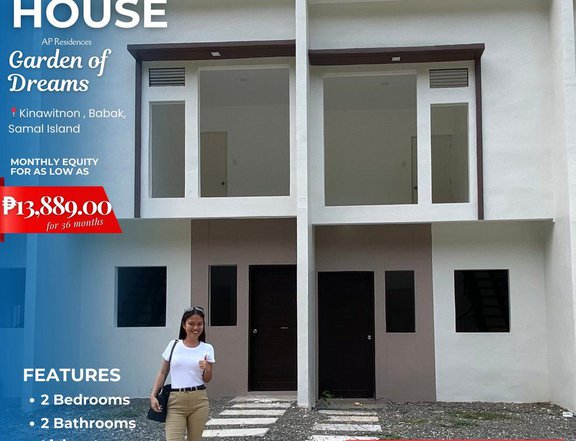 Semi-Furnished 2-bedroom Townhouse For Sale in Samal Davao Del Norte