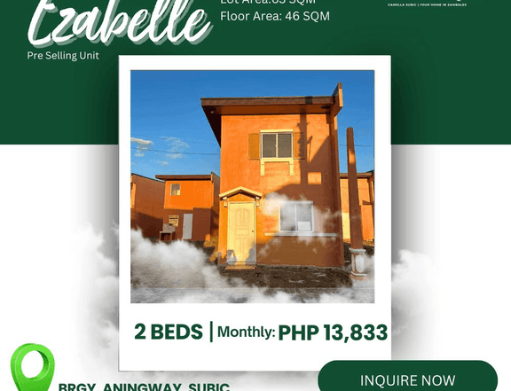 63sqm Ezabelle 2BR 1 Bath House and Lot For Sale in Subic Zambales