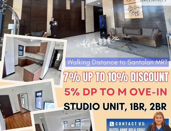 Near OB Montessori Rent to Own 2-BR Condo with Laundy Room at Chimes Greenhills