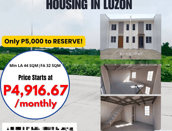 Two-storey Townhouse With Caport Expandable Unit in Santa Ignacia, Tarlac