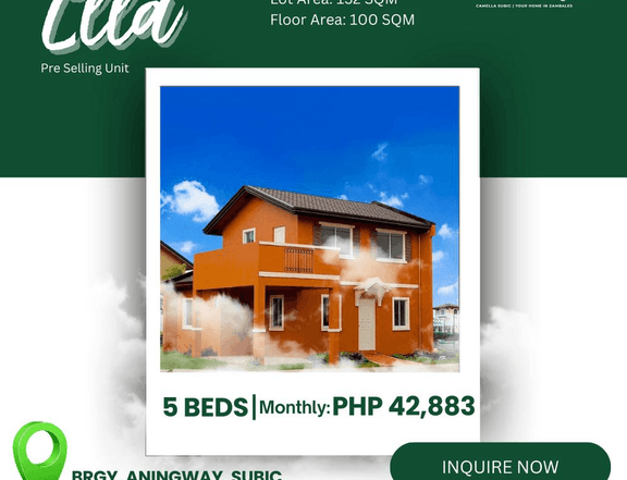 152sqm Ella 5BR 3 Bath House and Lot For Sale in Subic Zambales