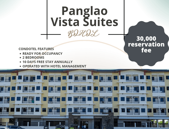 Ready For Occupancy 24.00 sqm 2-bedroom Condotel For Sale in Panglao Bohol