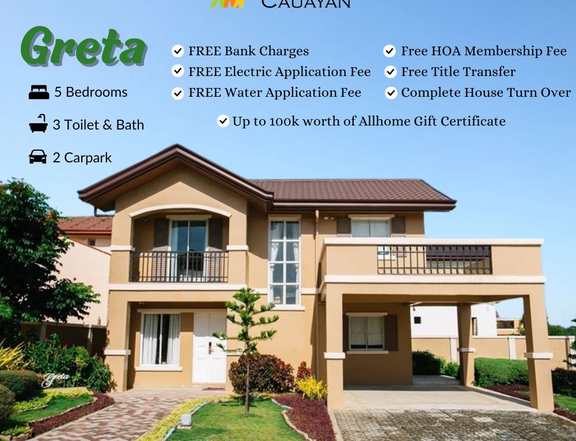 House and lot in Cauayan City- Preselling Greta 5 Bedroom unit