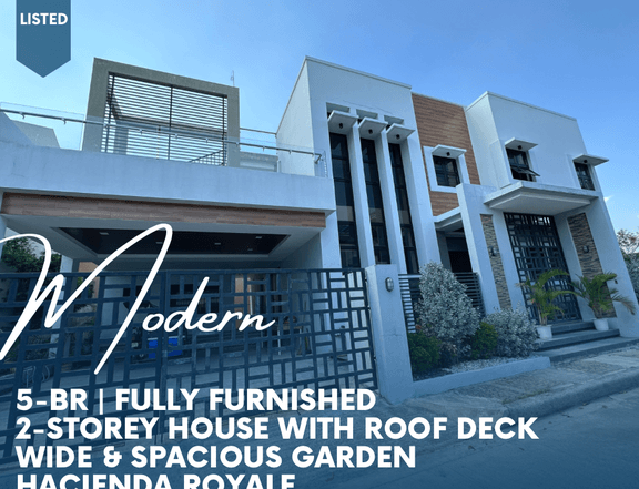 For Sale:5BR |Modern Furnished 2-Storey House w/ Roof Deck & Garden,San Fernando